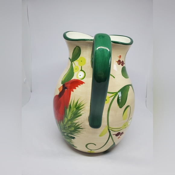 Discontinued Paula Deen "Home For The Holidays" Pitcher. 80 oz, Hand-painted - Picture 7 of 14